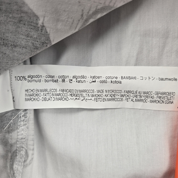 NWT Zara Men's White Shirt with Black Cassette Print Size M - Picture 10 of 11